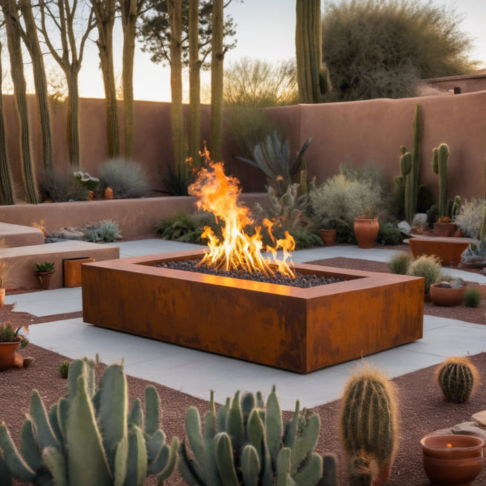 Rectangular Steel Fire Pit - FREE SHIPPING!