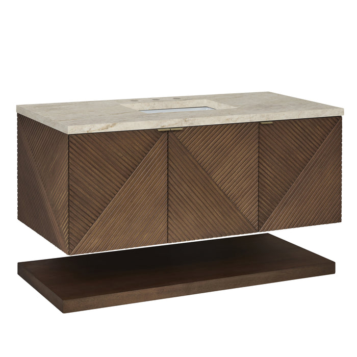 James Martin Marcello 48" Floating Single Bathroom Vanity, Chestnut