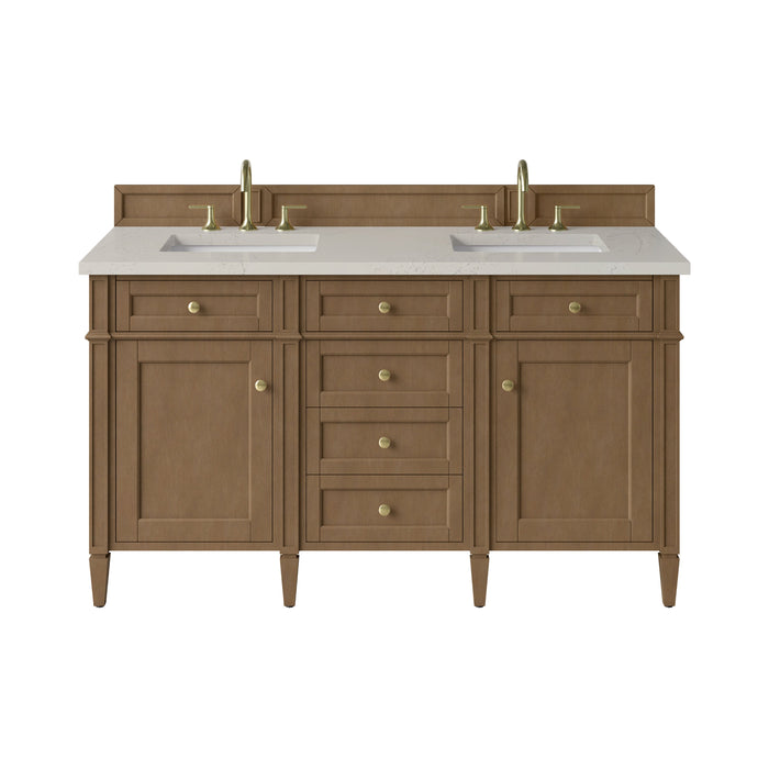 James Martin Brittany 60" Double Bathroom Vanity, Pecan