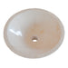 crema marfil marble natural stone tapered sink high gloss polished SKU NTRVS37 Size (D)16" (H)6" side view product shot