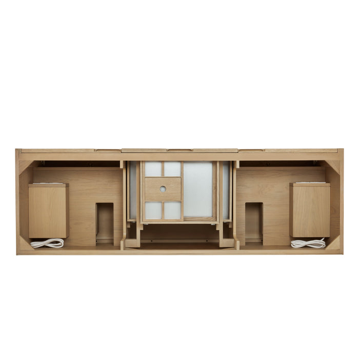 James Martin Solene 72" Double Bathroom Vanity, Seaside Oak