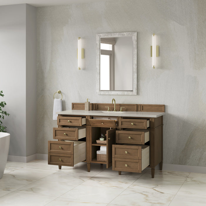 James Martin Brittany 60" Single Bathroom Vanity, Pecan