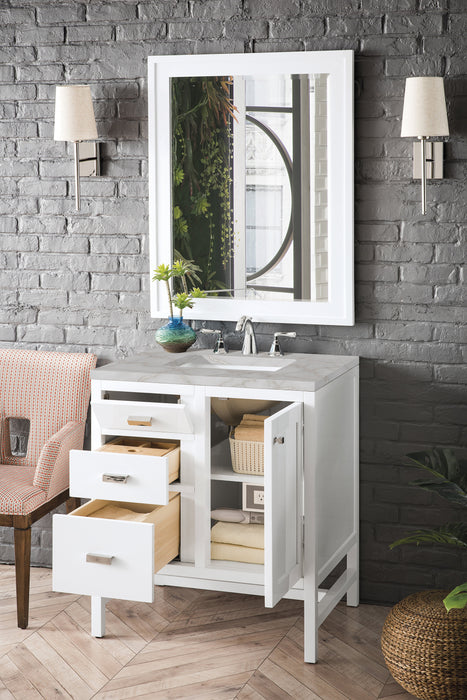 James Martin Addison 30" Single Bathroom Vanity, Glossy White