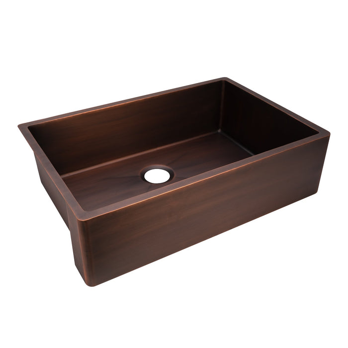 Akicon Single Bowl Handcrafted Custom Copper Farmhouse Kitchen Sink — AKS501-C