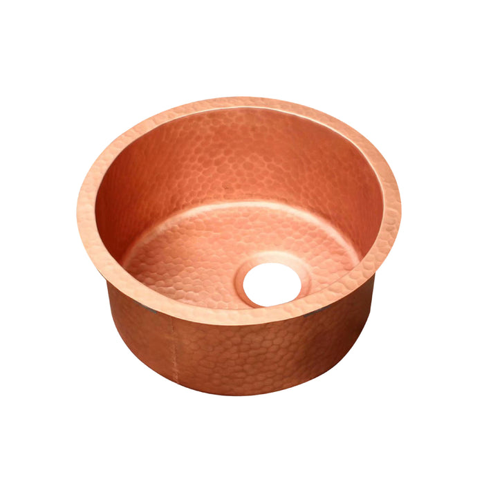 Akicon Custom Solid Copper Bar Sink Handcrafted Kitchen Prep Sink — AKS514-C