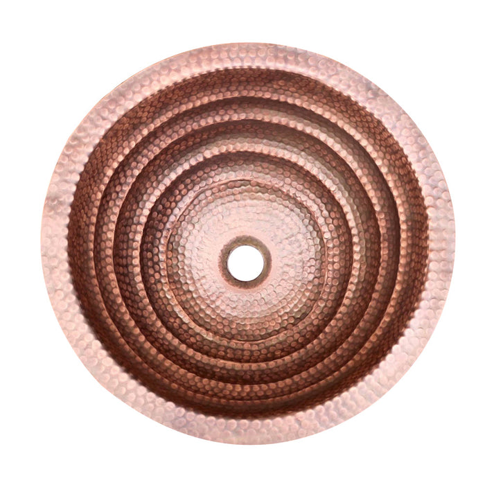Akicon Custom Hammered Copper Bathroom Sink Artisan Copper Basin — AKS213-C