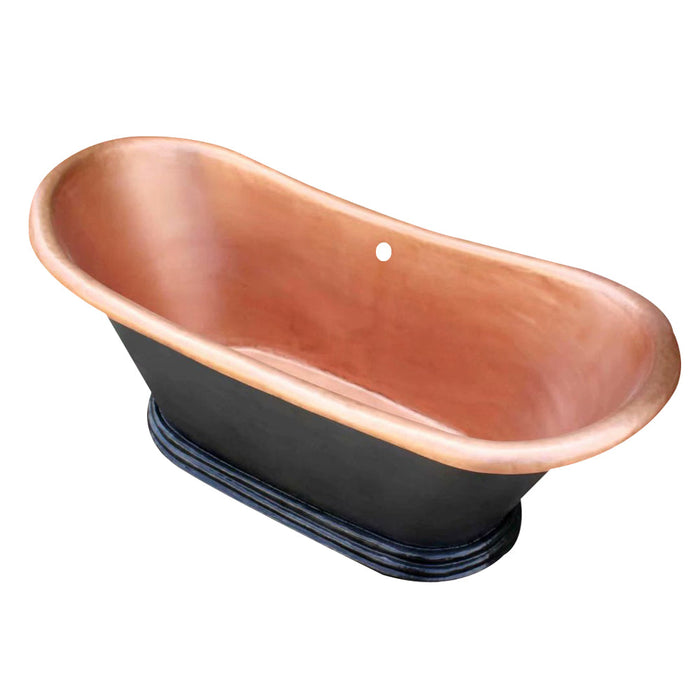 Akicon Handmade Copper Ceramic Bathtub Freestanding Artisan Tub — AKB70010-C