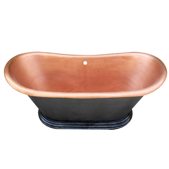 Akicon Handmade Copper Ceramic Bathtub Freestanding Artisan Tub — AKB70010-C