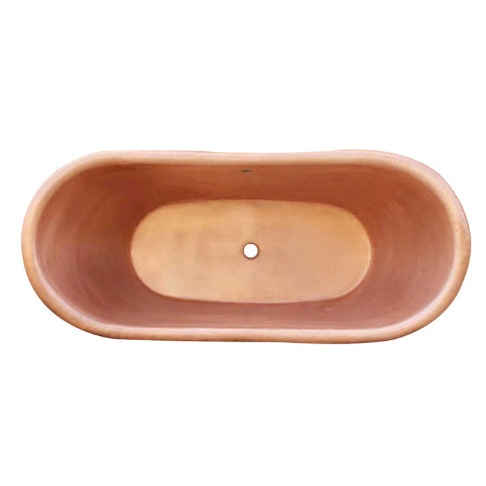 Akicon Handmade Copper Ceramic Bathtub Freestanding Artisan Tub — AKB70010-C