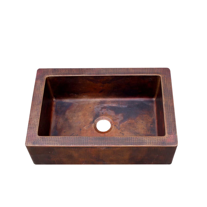Akicon Single Bowl Handcrafted Custom Copper Farmhouse Kitchen Sink — AKS501-C