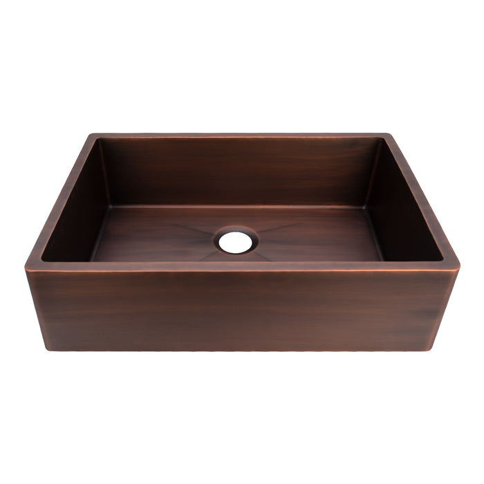 Akicon Single Bowl Handcrafted Custom Copper Farmhouse Kitchen Sink — AKS501-C