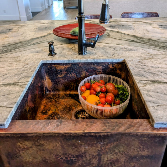 Akicon Single Bowl Handcrafted Custom Copper Farmhouse Kitchen Sink — AKS501-C