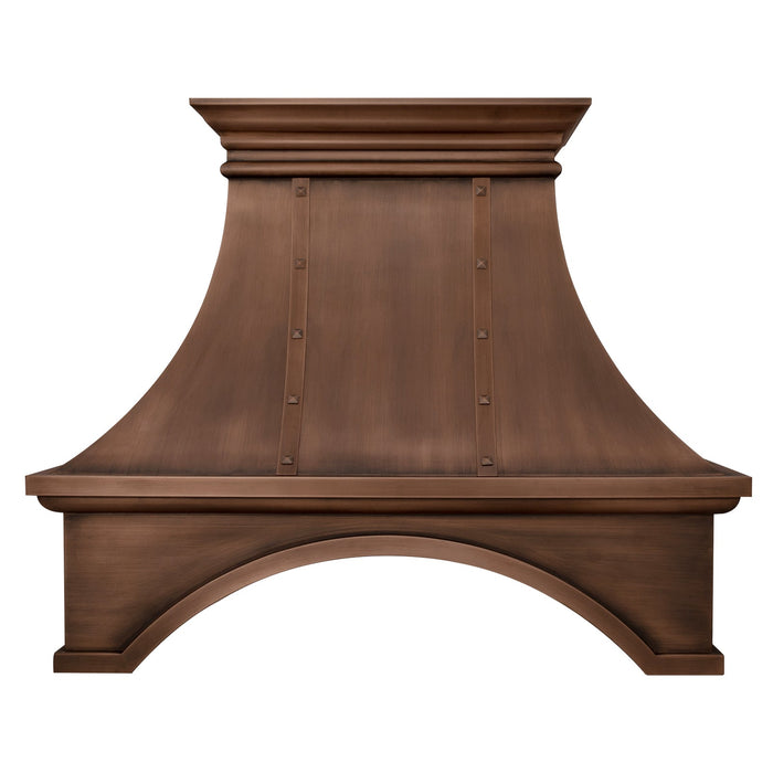 Akicon Custom Copper Range Hood Handmade with Custom Size and Finish — AKH743S-C