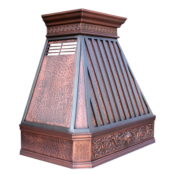 Akicon Custom Handmade Copper Range Hood for Island and Wall Mount Kitchens — AKH731CT-C