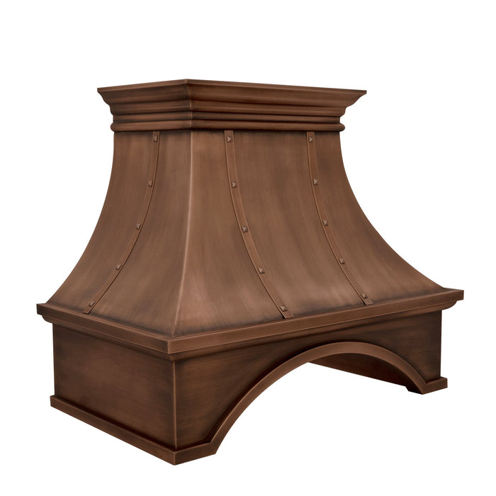 Akicon Custom Copper Range Hood Handmade with Custom Size and Finish — AKH743S-C
