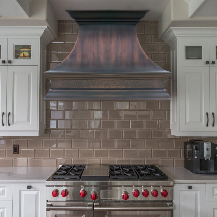 Akicon Custom Handmade Copper Range Hood Custom Kitchen Vent Hood — AKH741S-C