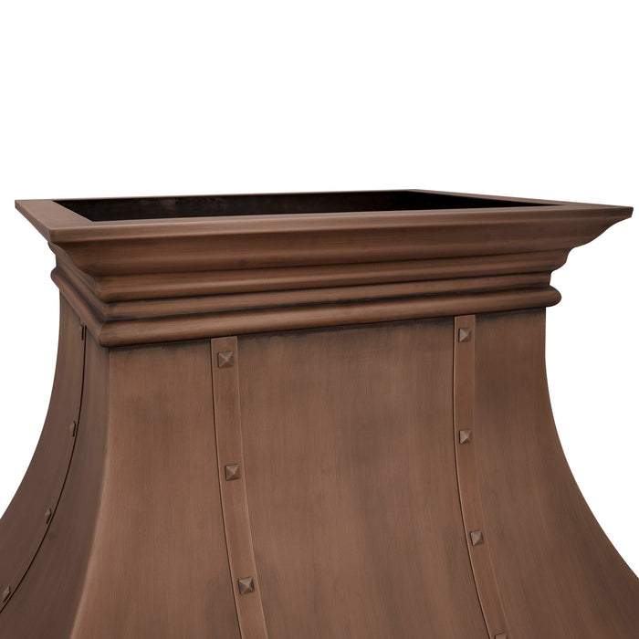 Akicon Custom Copper Range Hood Handmade with Custom Size and Finish — AKH743S-C