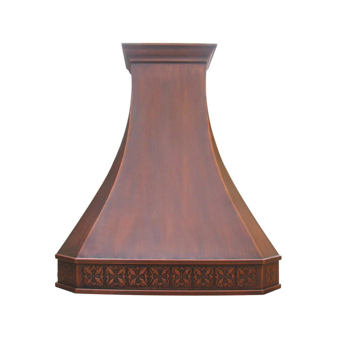Custom Antique Solid Copper Oven Hood