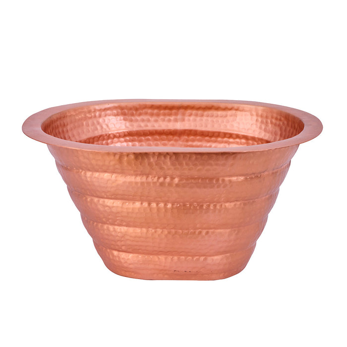 Akicon Custom Hammered Copper Bathroom Sink Artisan Copper Basin — AKS213-C