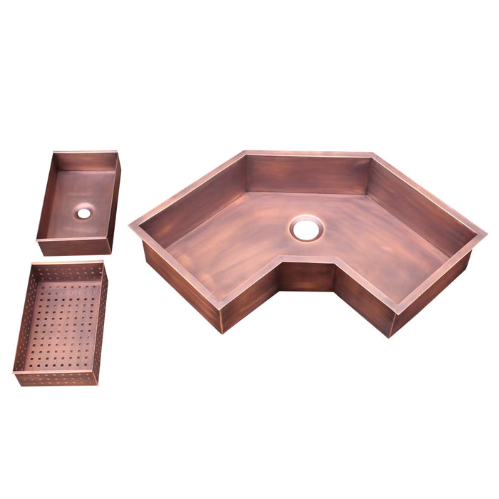 Akicon Custom Hammered Copper Undermount Kitchen Sink — AKS701-C