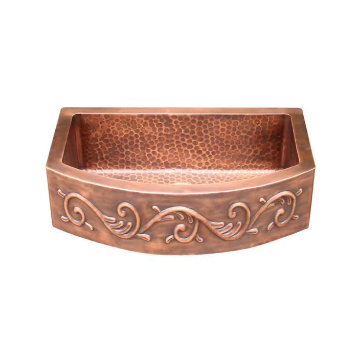 Akicon Custom Single Bowl Handmade Farmhouse Solid Copper Kitchen Sink — AKS507-C