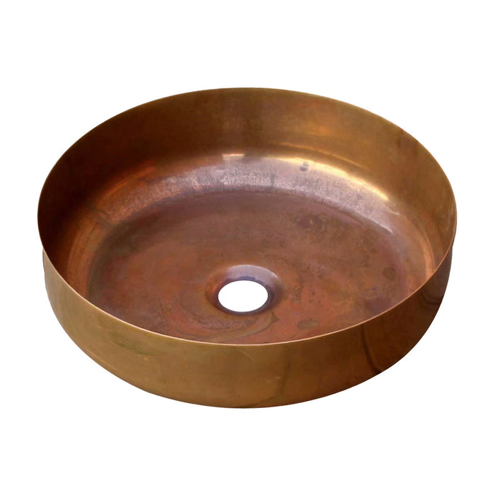 Akicon Handcrafted Copper Bathroom Vessel Sink Rustic Copper Basin — AKS205-C