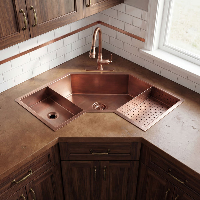 Akicon Custom Hammered Copper Undermount Kitchen Sink — AKS701-C