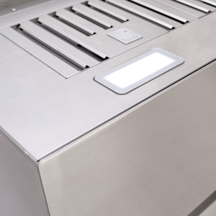 Akicon 36" Stainless Steel Wall Mount Range Hood, 3 Stacks Kitchen Hood with 600 CFM Vent Motor — AK-HS36L-BS