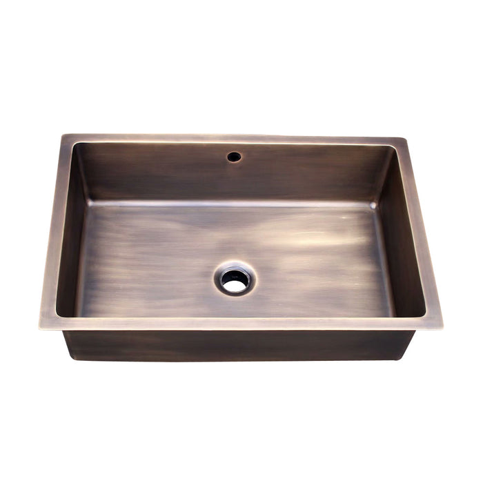 Akicon Custom Handmade Solid Copper Undermount Kitchen Sink — AKS503-C
