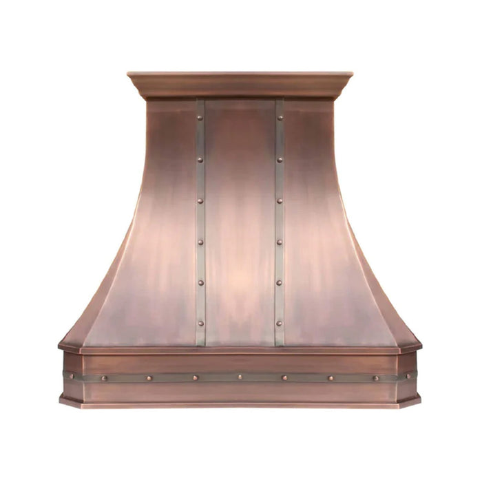 Akicon Custom Copper Range Hood Handmade with Custom Size and Finish — AKH712C-C