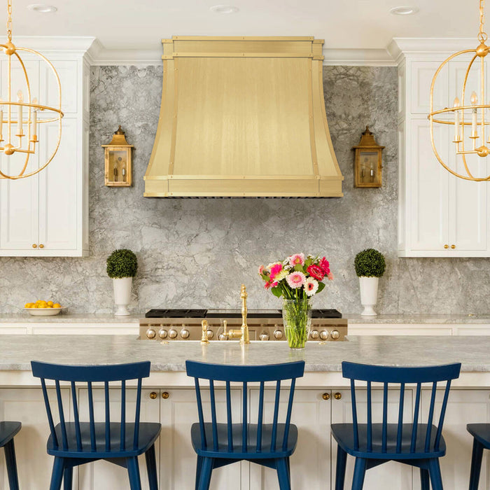 Sweep Brushed Brass Custom Range Hood