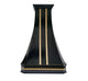 Black Stainless Steel Custom Vent Hoods with Brass Accents