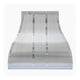 Stainless Steel Custom S-Curve Range Hood with Mirror Bands