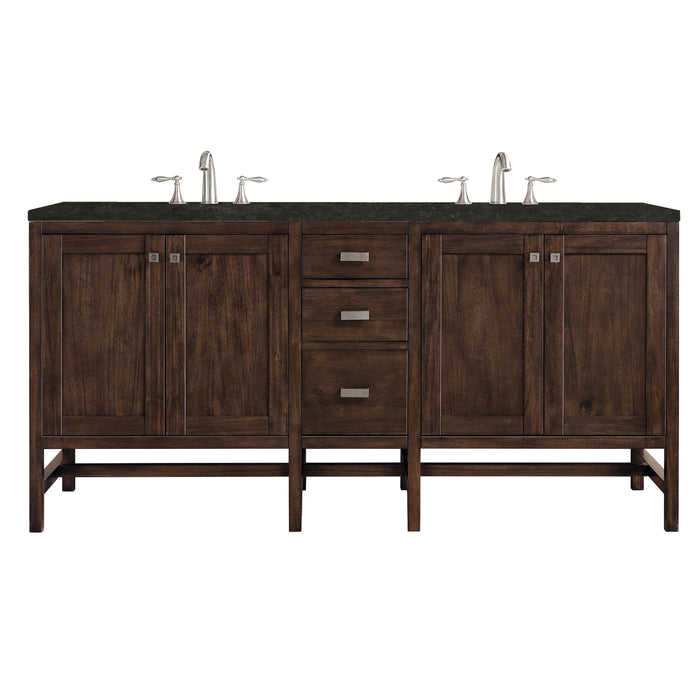 James Martin Addison 72" Double Bathroom Vanity, Mid-Century Acacia