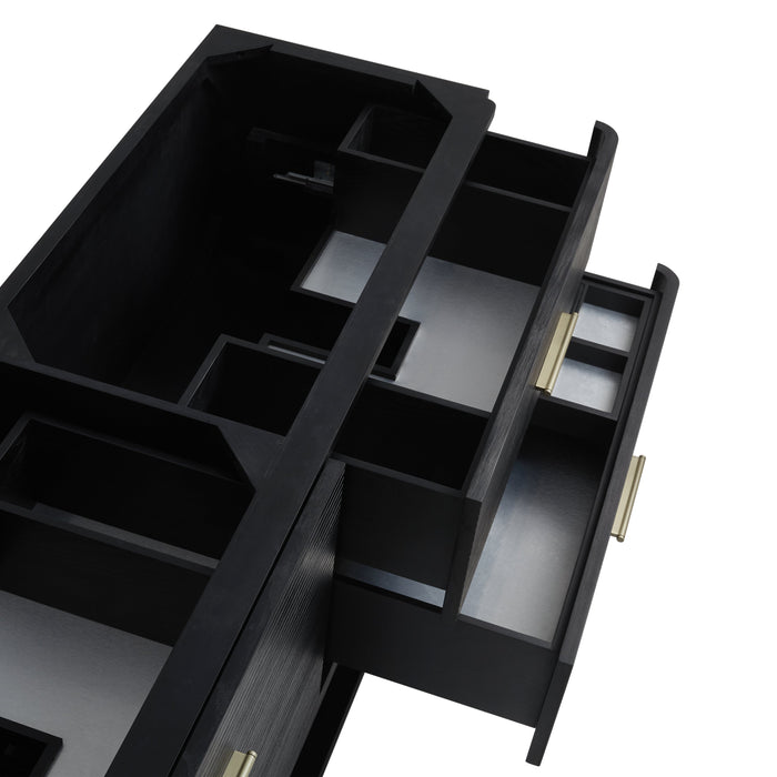 James Martin Lucian 72" Double Bathroom Vanity, Carbon Oak