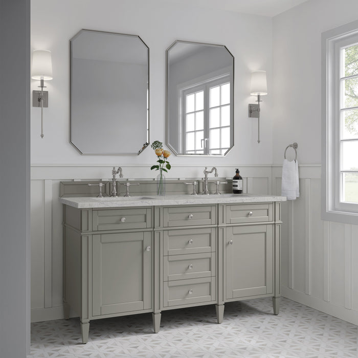 James Martin Brittany 60" Double Bathroom Vanity, Urban Gray