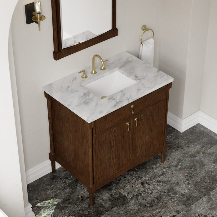 James Martin Kinnsden 36" Single Bathroom Vanity, Sable Oak