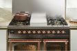 ILVE Nostalgie II 40" Dual Fuel Natural Gas Range, Antique White, Bronze Trim UPD40FNMPAWB - Farmhouse Kitchen and Bath