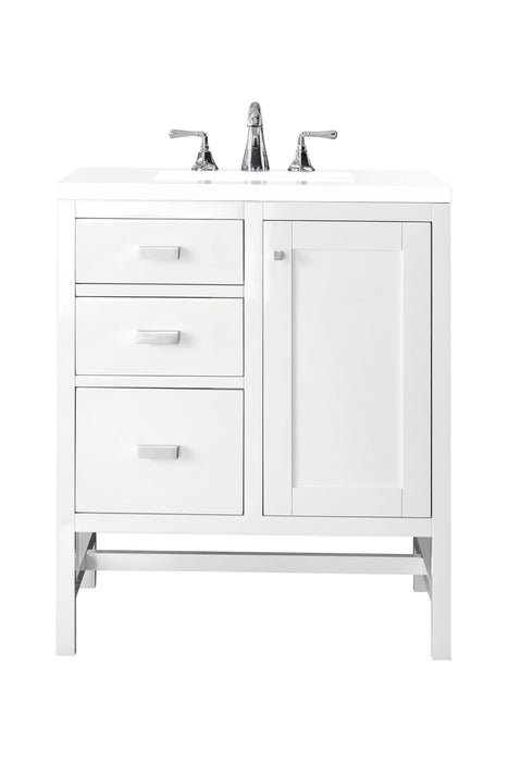 James Martin Addison 30" Single Bathroom Vanity, Glossy White