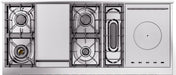 ILVE Nostalgie II 60" Dual Fuel Natural Gas Range, Antique White, Chrome Trim UP60FSNMPAWC ILVE