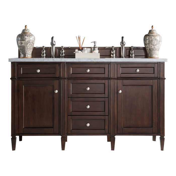 James Martin Brittany 60" Double Bathroom Vanity, Burnished Mahogany