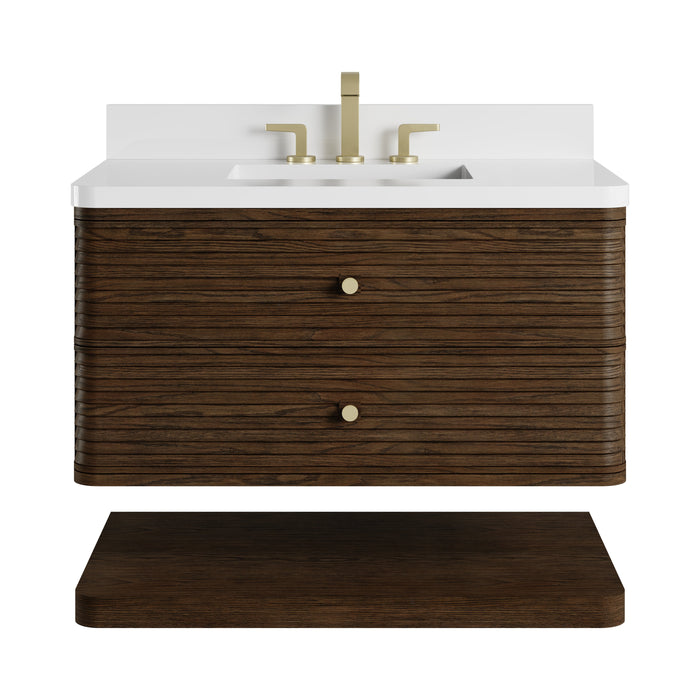 James Martin Allamari 36" Floating Single Bathroom Vanity, Sable