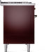 ILVE Nostalgie II 48" Dual Fuel Liquid Propane Range, Burgundy, Bronze Trim ILVE UP48FNMPBUBLP ILVE