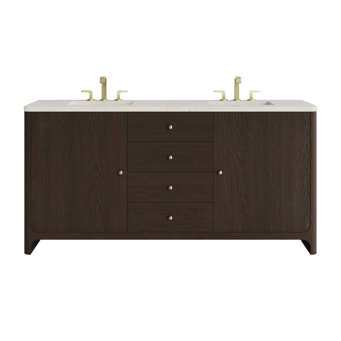 James Martin Gracyn 72" Double Bathroom Vanity, Sable