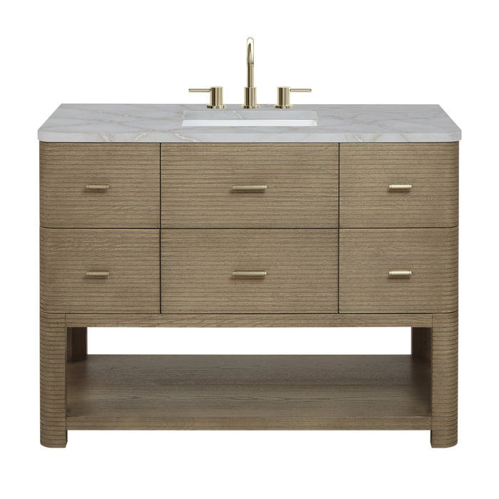 James Martin Lucian 48" Single Bathroom Vanity, Pebble Oak