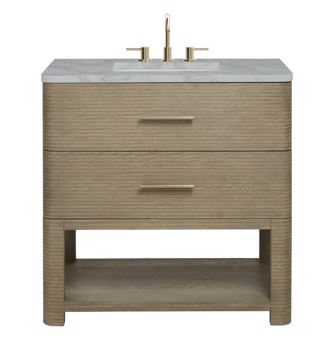 James Martin Lucian 36" Single Bathroom Vanity, Pebble Oak