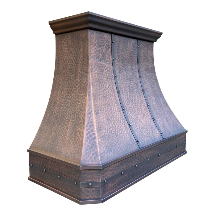 Akicon Custom Copper Range Hood Handmade with Custom Size and Finish — AKH712C-C