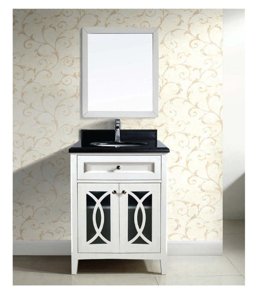 Dawn 30" Modern Vanity with Single Sink & Black Marble Top AACS - 3001 - Farmhouse Kitchen and Bath