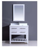 Dawn 36" Boehemian Vanity with Single Sink and White Quartz Top AAPS3601