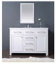 Dawn 48" Milan Style Vanity, Single Sink & White Marble Top & Mirror AAMS-4801